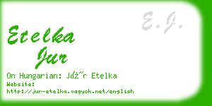 etelka jur business card